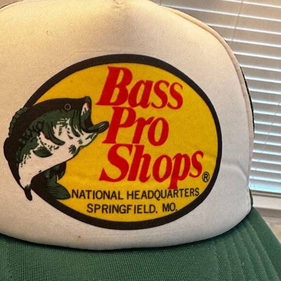 Vintage Bass Pro Shops Trucker Hat – Green Mesh Snapback – Springfield, MO - Picture 9 of 12
